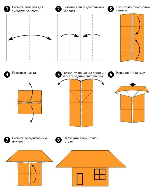 домик оригами своими руками