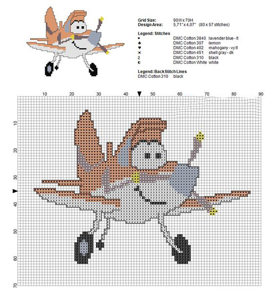 вышивка крестиком самолета своими руками схемы