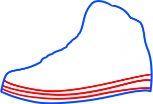 как нарисовать кроссовки