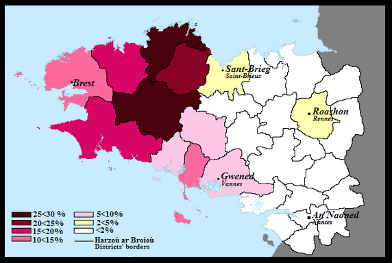 распространение бретонского языка