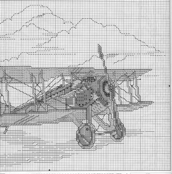 вышивка крестиком самолета своими руками схемы