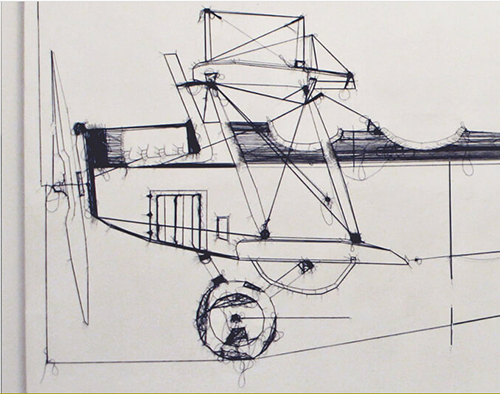 самолет своими руками в технике "стринг арт" мастер-класс