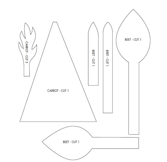 овощи из фетра морковь выкройка