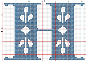 вышитамя крестиком буква "н" схема