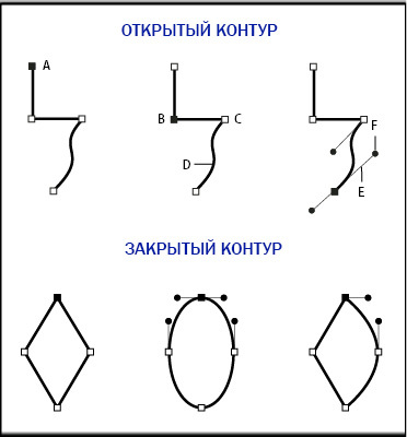 Открытый и закрытый контуры в Adobe Illustrator