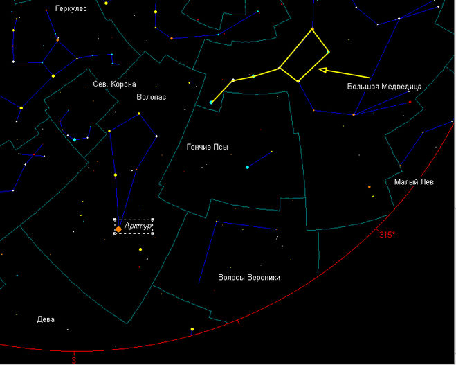 как найти Арктур