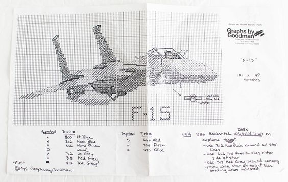 вышивка крестиком самолета своими руками схемы