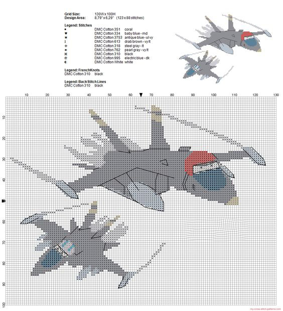 вышивка крестиком самолета своими руками схемы