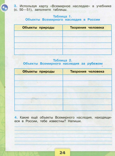 Сообщение об одном из объектов Всемирного наследия.Сокровища земли под охраной человечества. 4 класс Окружающий мир Рабочая тетрадь Ответы