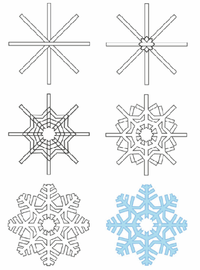 снежинка рисунок для детей