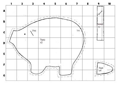 свинья мягкая игрушка выкройка