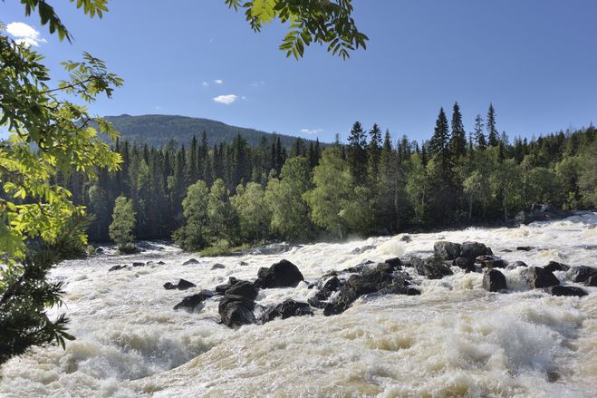 Водопад Киваккакоски в парке Паанаярви.