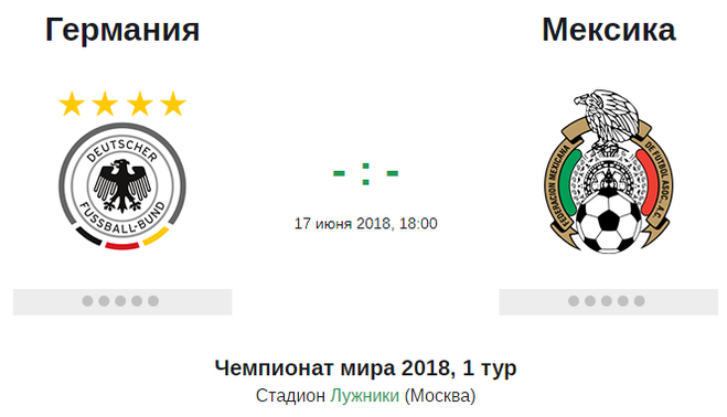 германия мексика чм 2018 прогноз