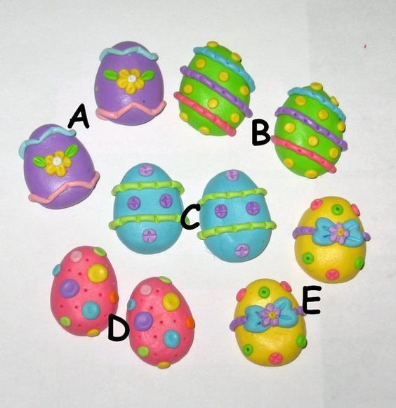 поделка на Пасху полимерная глина яички