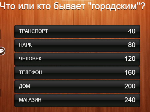 100 к 1. Что или кто бывает городским?