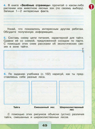 различия тайги, смешанных и широколиственных лесов