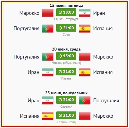 матчи испании чм 2018