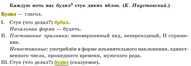 будил как сделать морфологический разбор